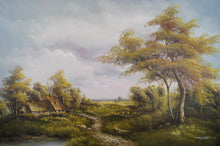 Load image into Gallery viewer, An original oil on board landscape painting signed by Minteer beautifully painted