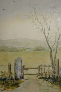 A lovely original watercolour by V Carroll of "Slack Wood" in Silverdale the lake district