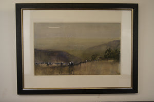 A stunning original watercolour landscape by Steve Rigby “The Lakes” a fabulous painting